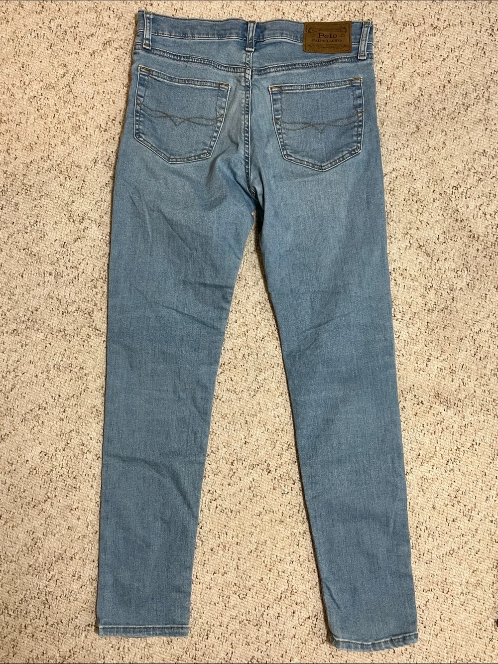 Polo‎ Ralph Lauren Girls The Eldridge Skinny Jeans Size 16 Light Wash
